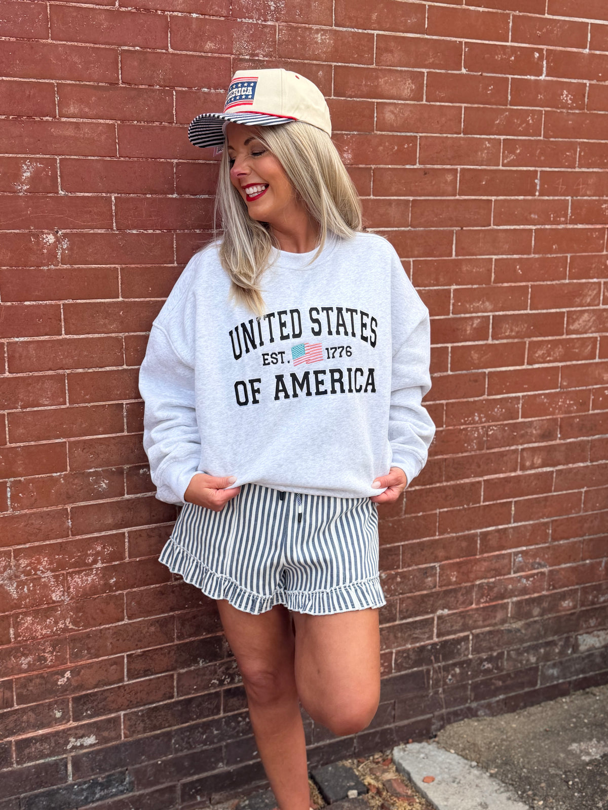 Uptown Stripe Denim Short