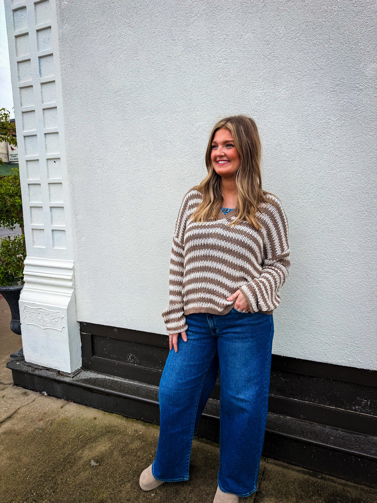 The Raw Edge Stripe Sweater
