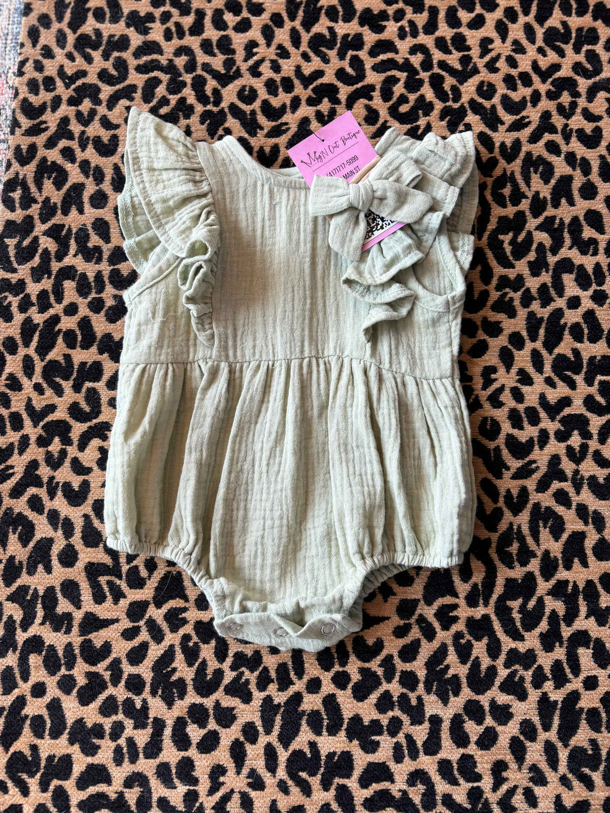 Abby Bubble Romper - Sage