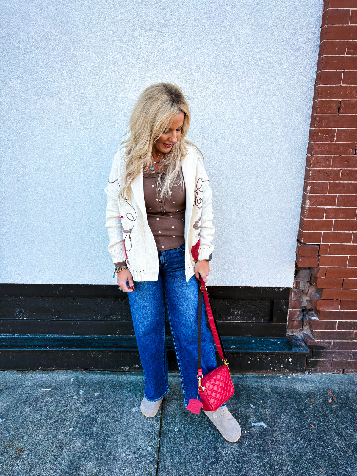 The Darling Dot Brown Henley