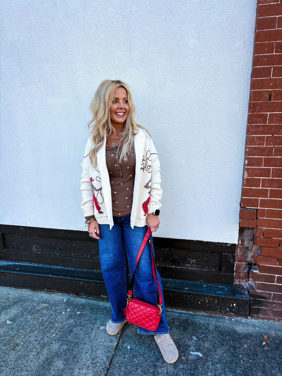 The Darling Dot Brown Henley