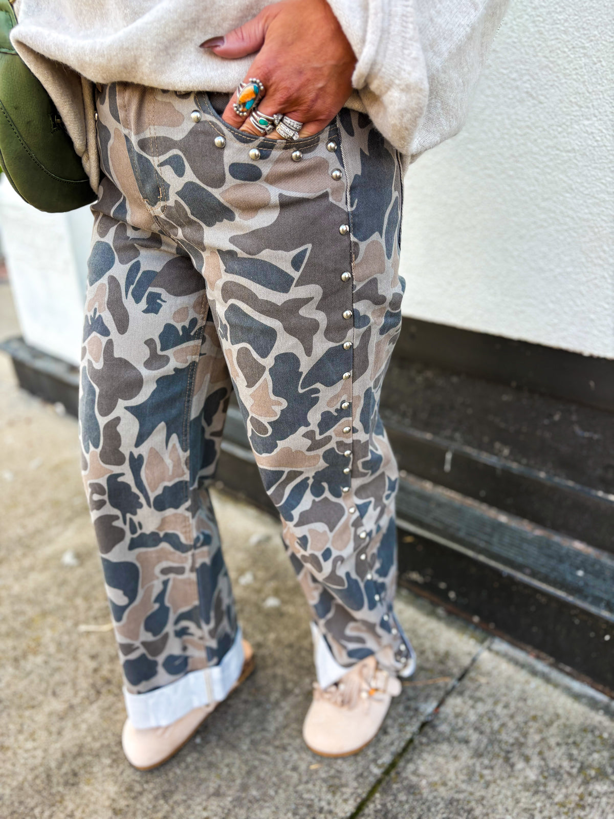 Camo Crush Studded Jeans