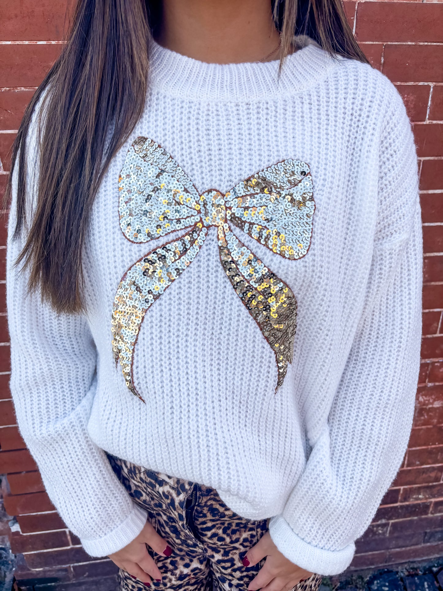 Sparkle Ribbon Sweater