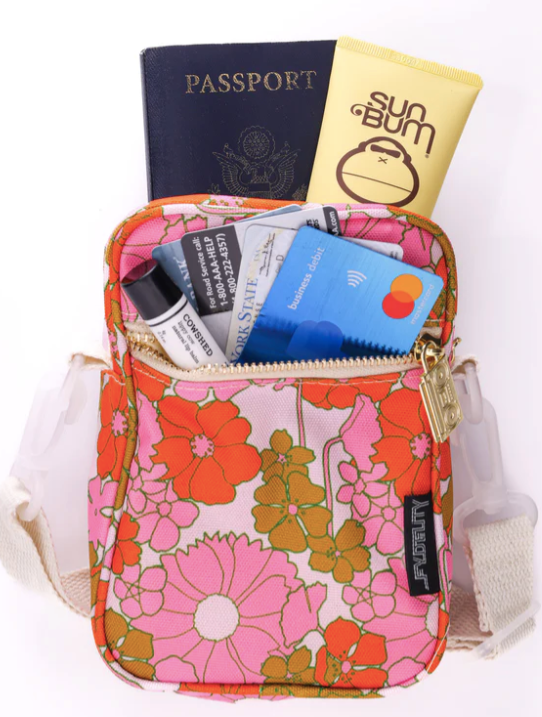 Pink Floral Mini Crossbody