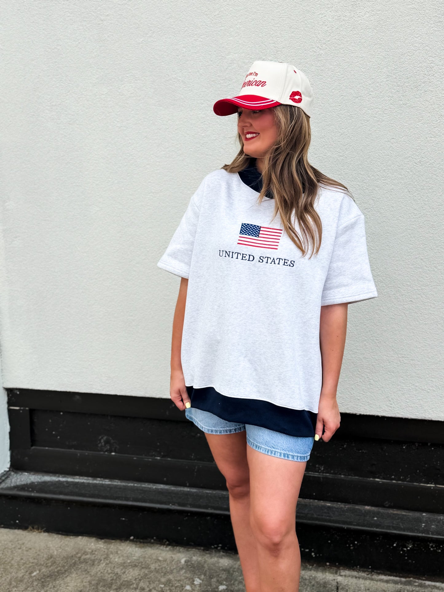 Flag Mockneck Sweatshirt