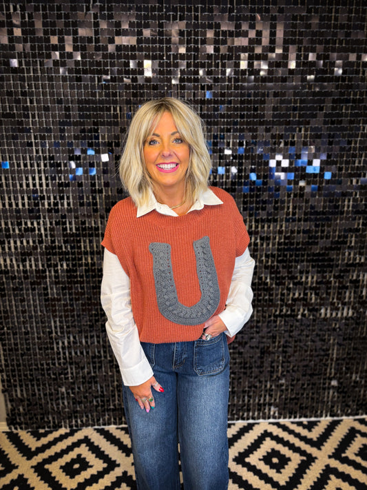 Lucky Knit Sweater Vest