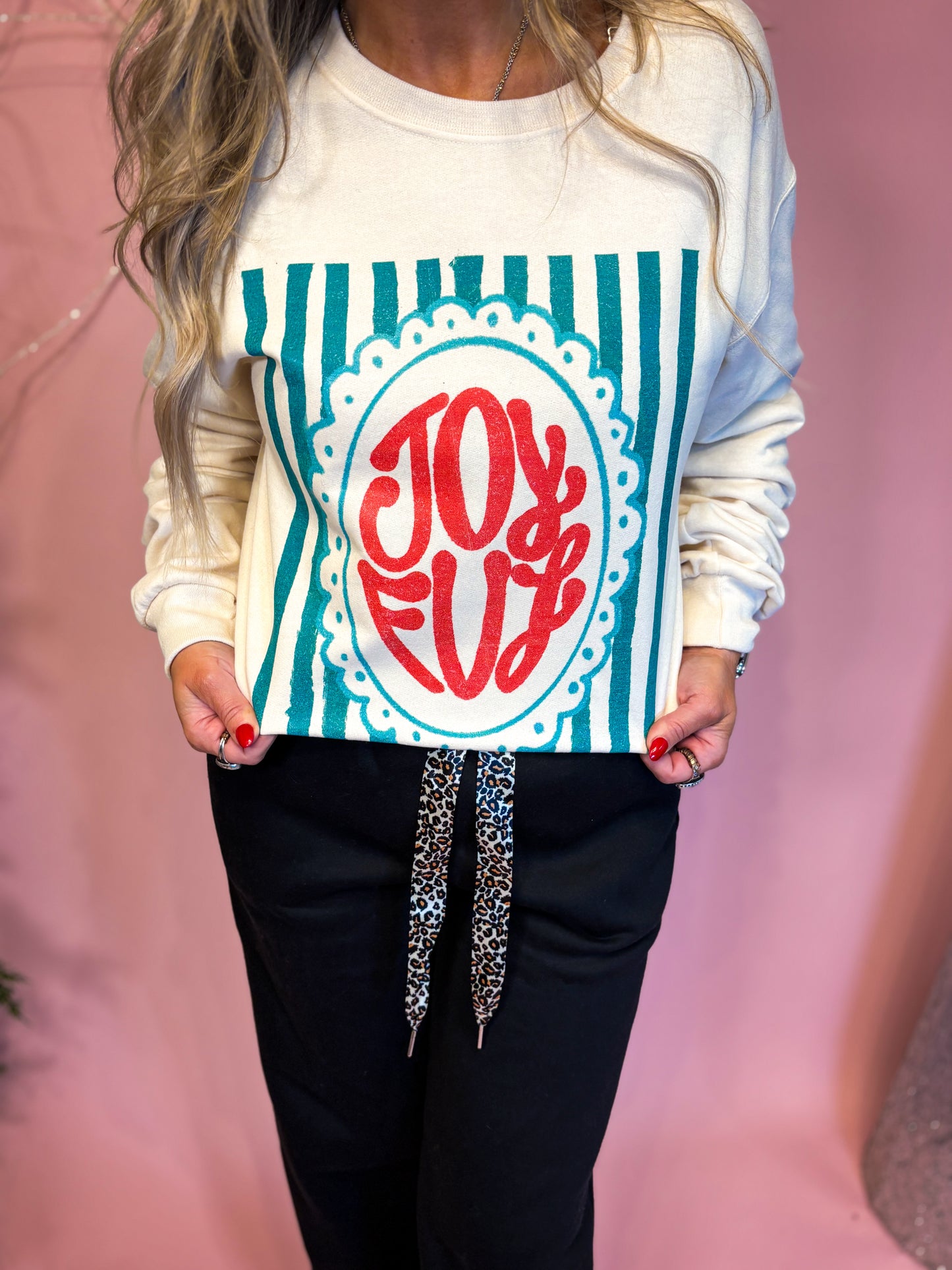 Joyful Stripe Sweatshirt