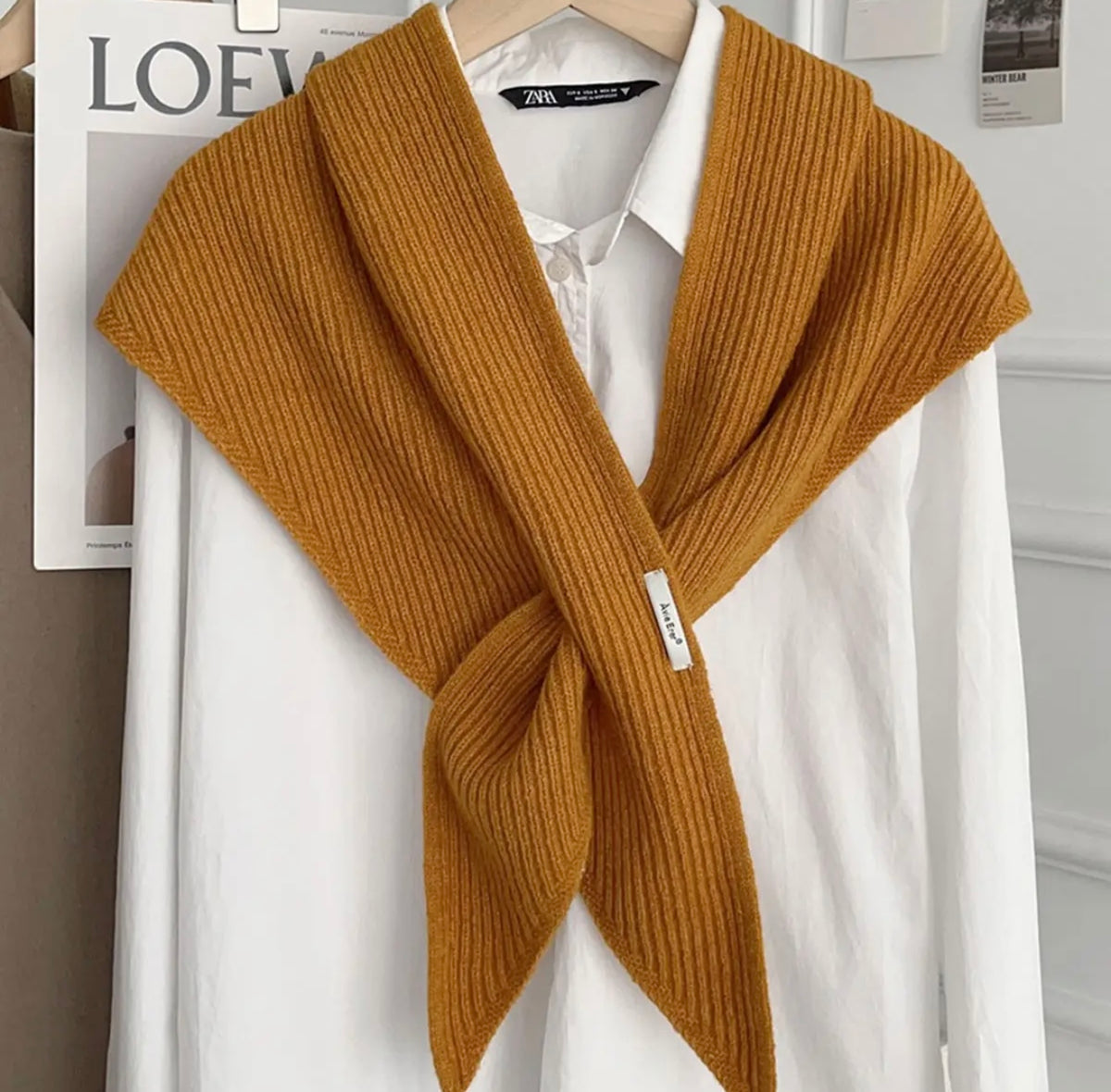 Burnt Orange Knit Scarf