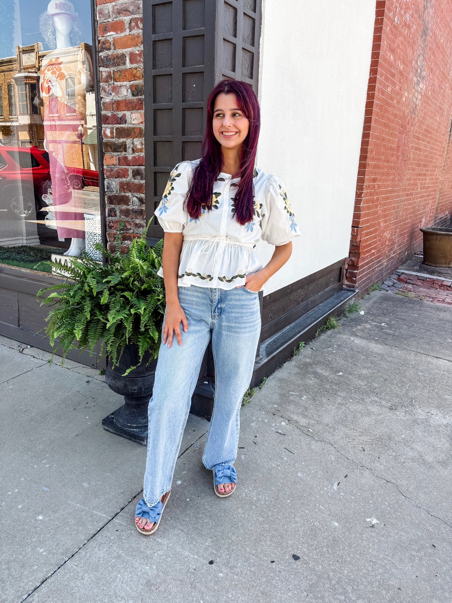 Blissful Blooms Embroidered Top