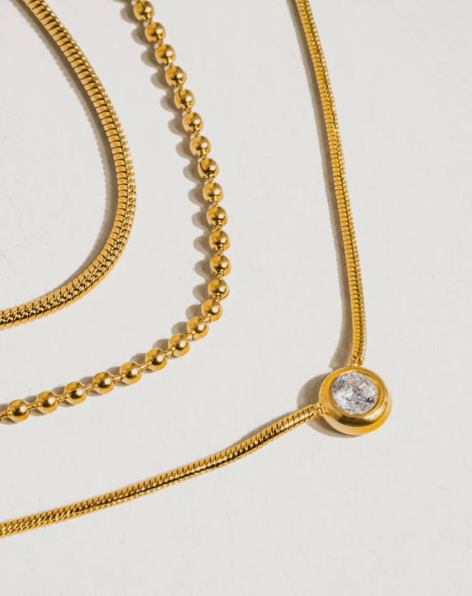 Paisley Tri-layer Necklace