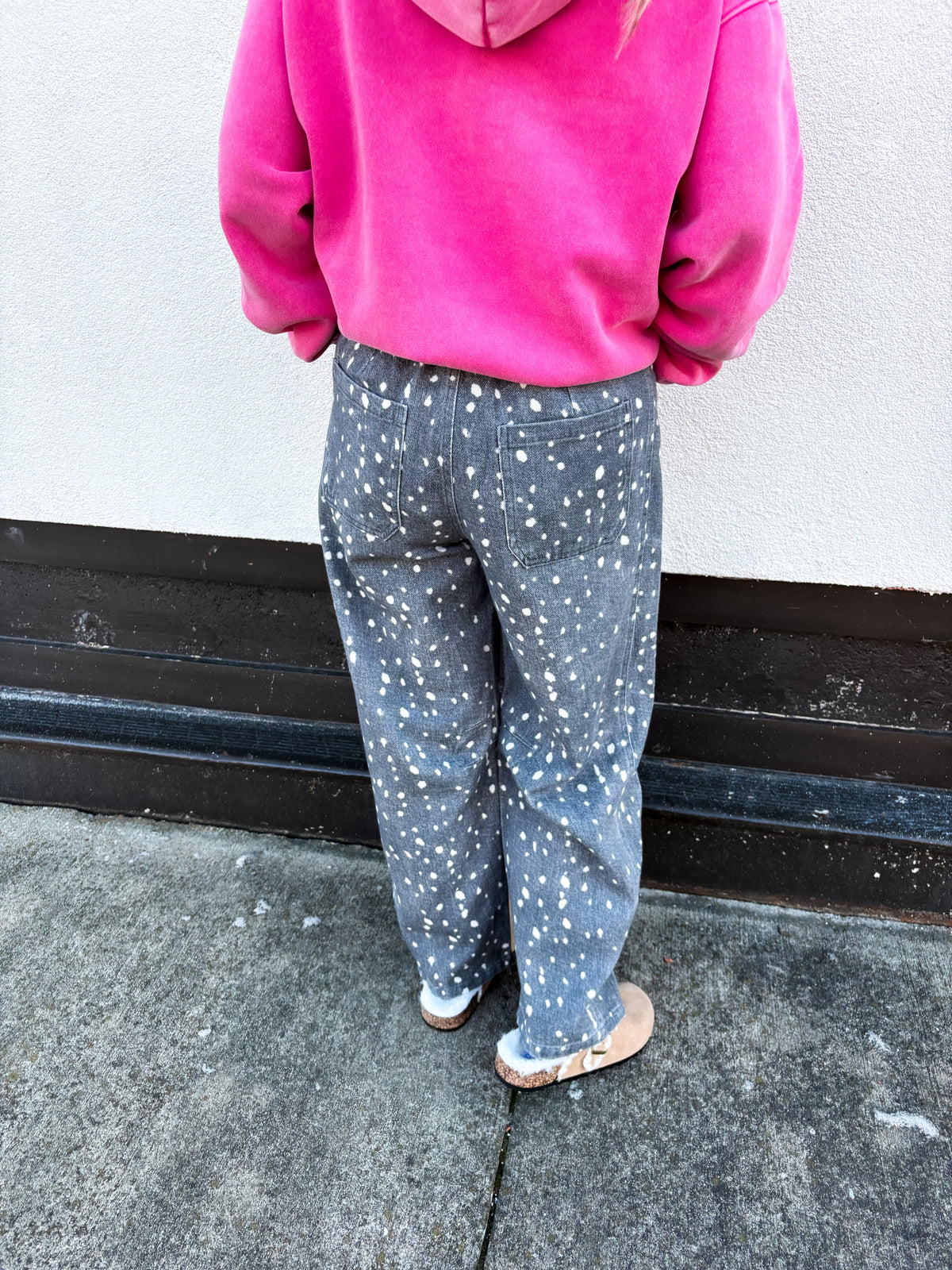 The Deer Print Barrel Jeans