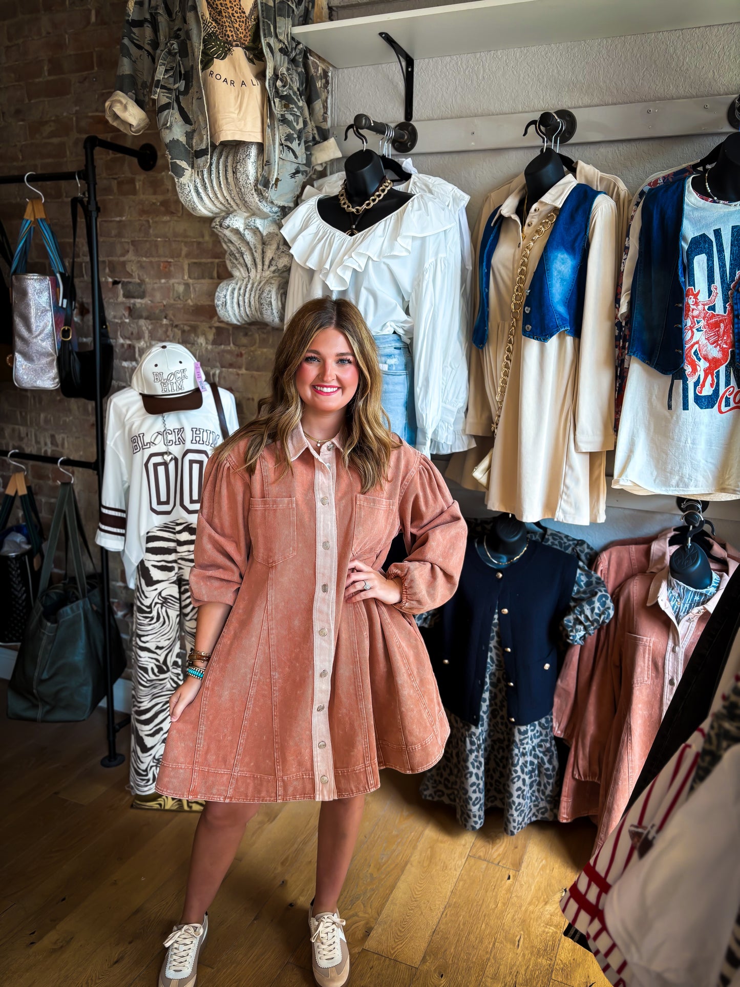 Blushing Denim Mini Dress