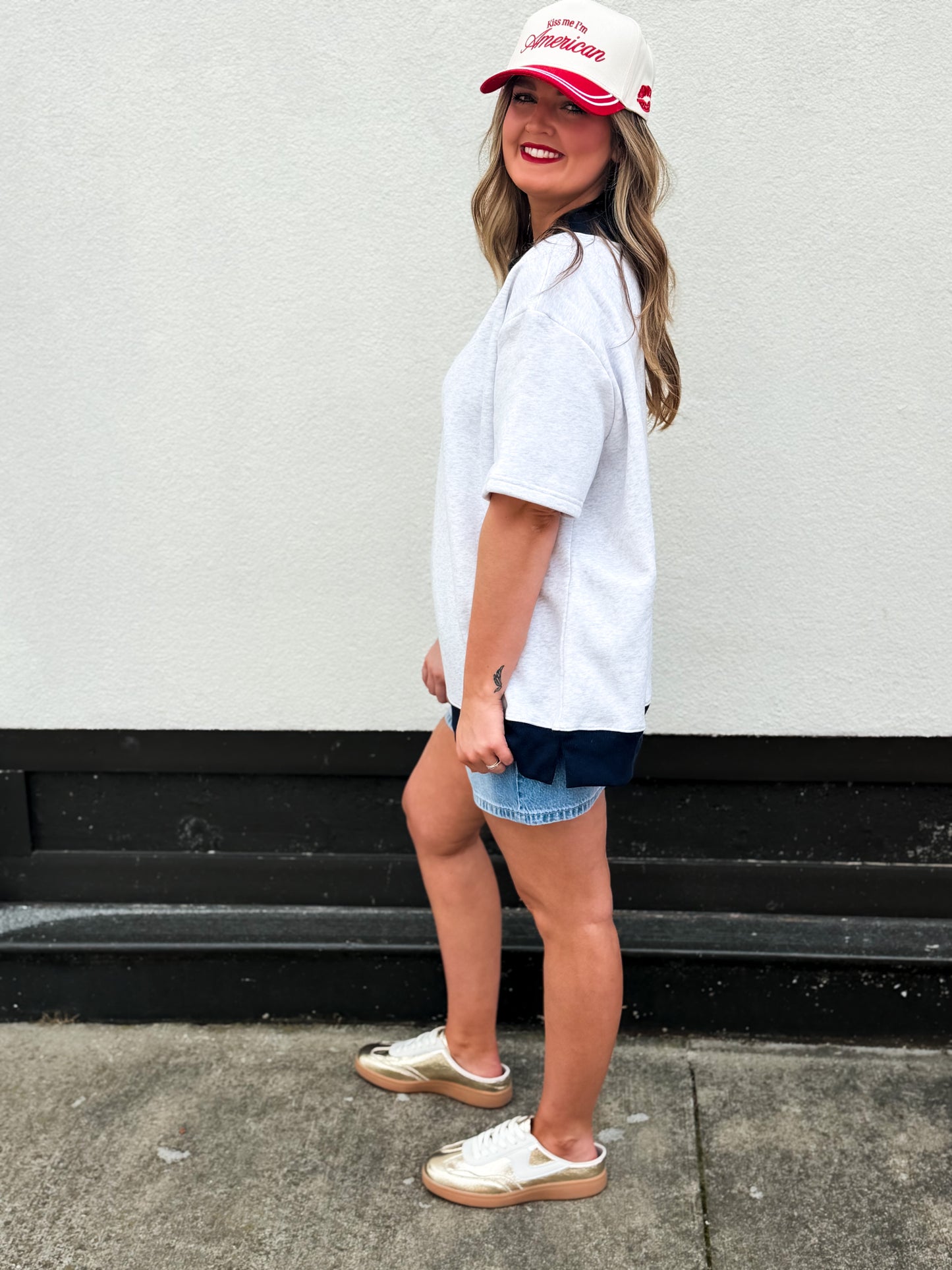 Flag Mockneck Sweatshirt