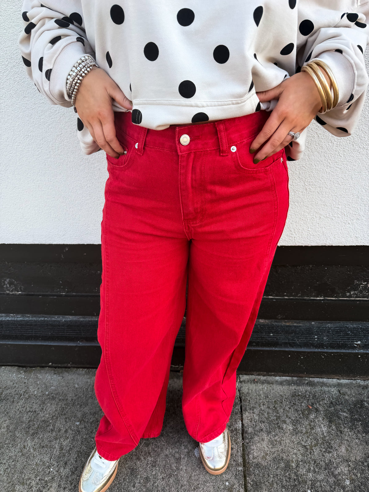 Red Hot Barrel Jeans