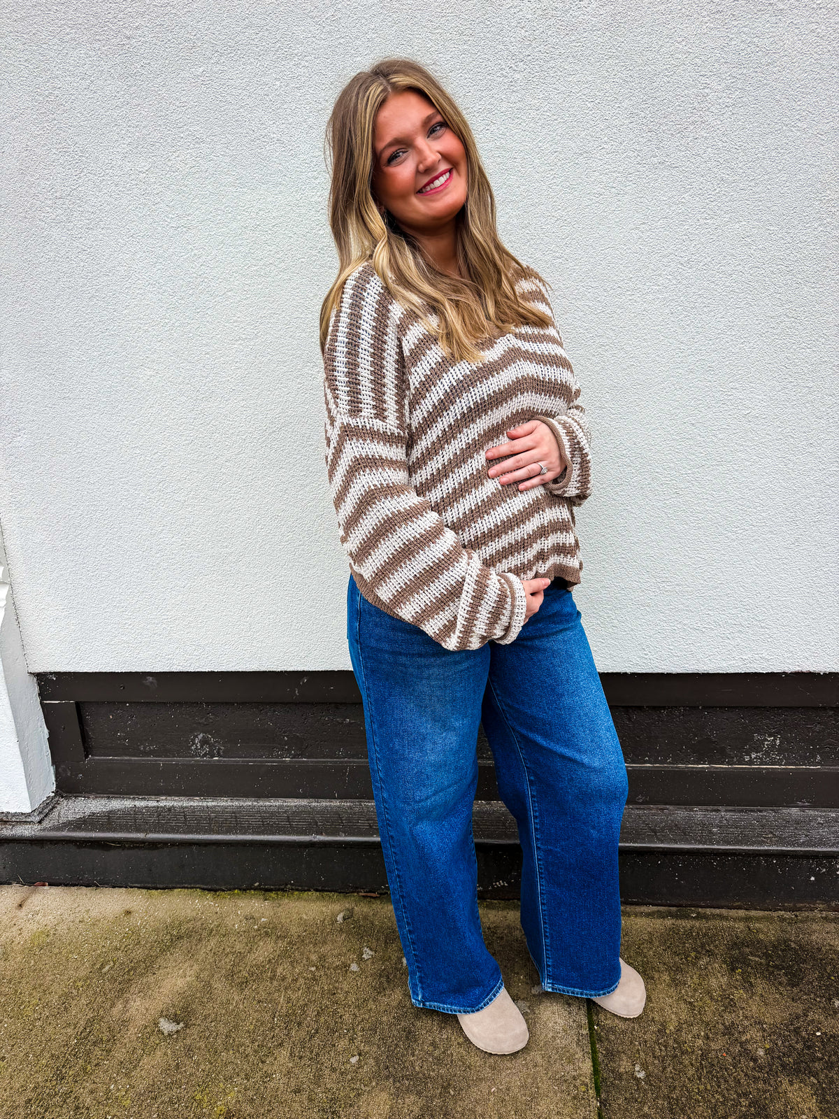 The Raw Edge Stripe Sweater