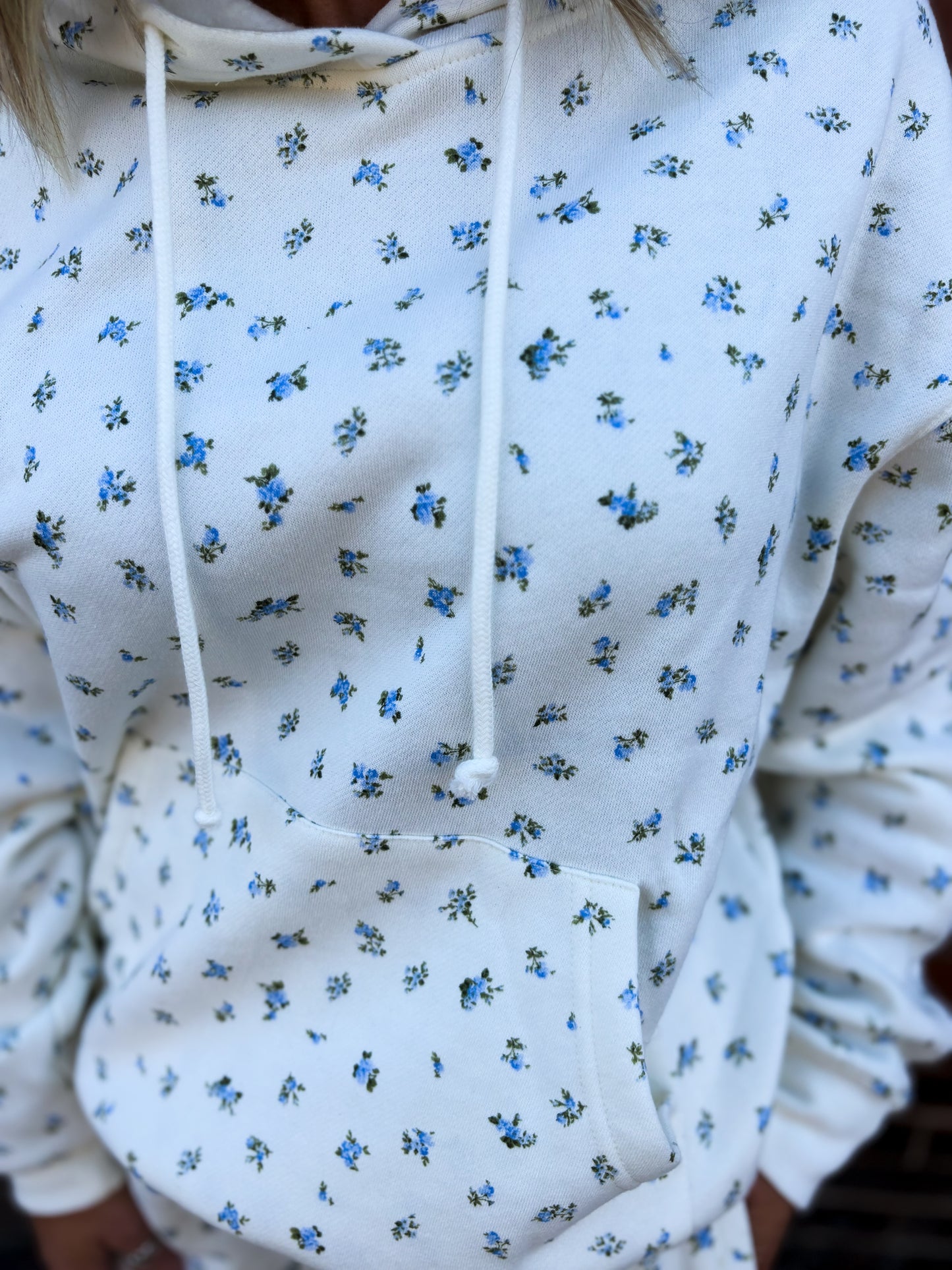Timeless Blue Petals  Hoodie