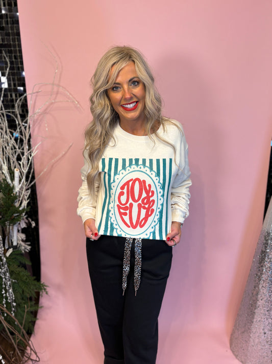 Joyful Stripe Sweatshirt