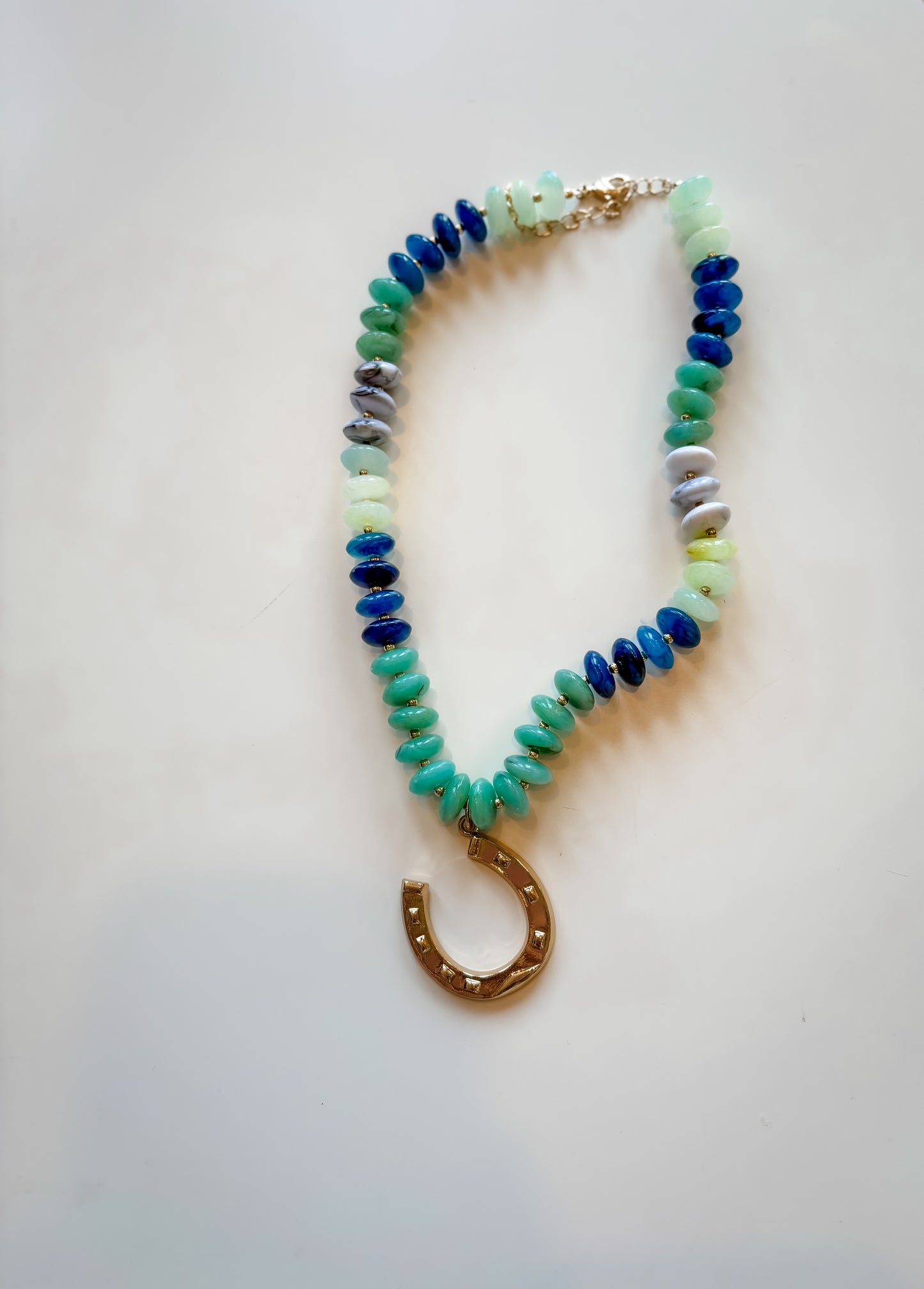 Horse Shoe Beaded Necklace