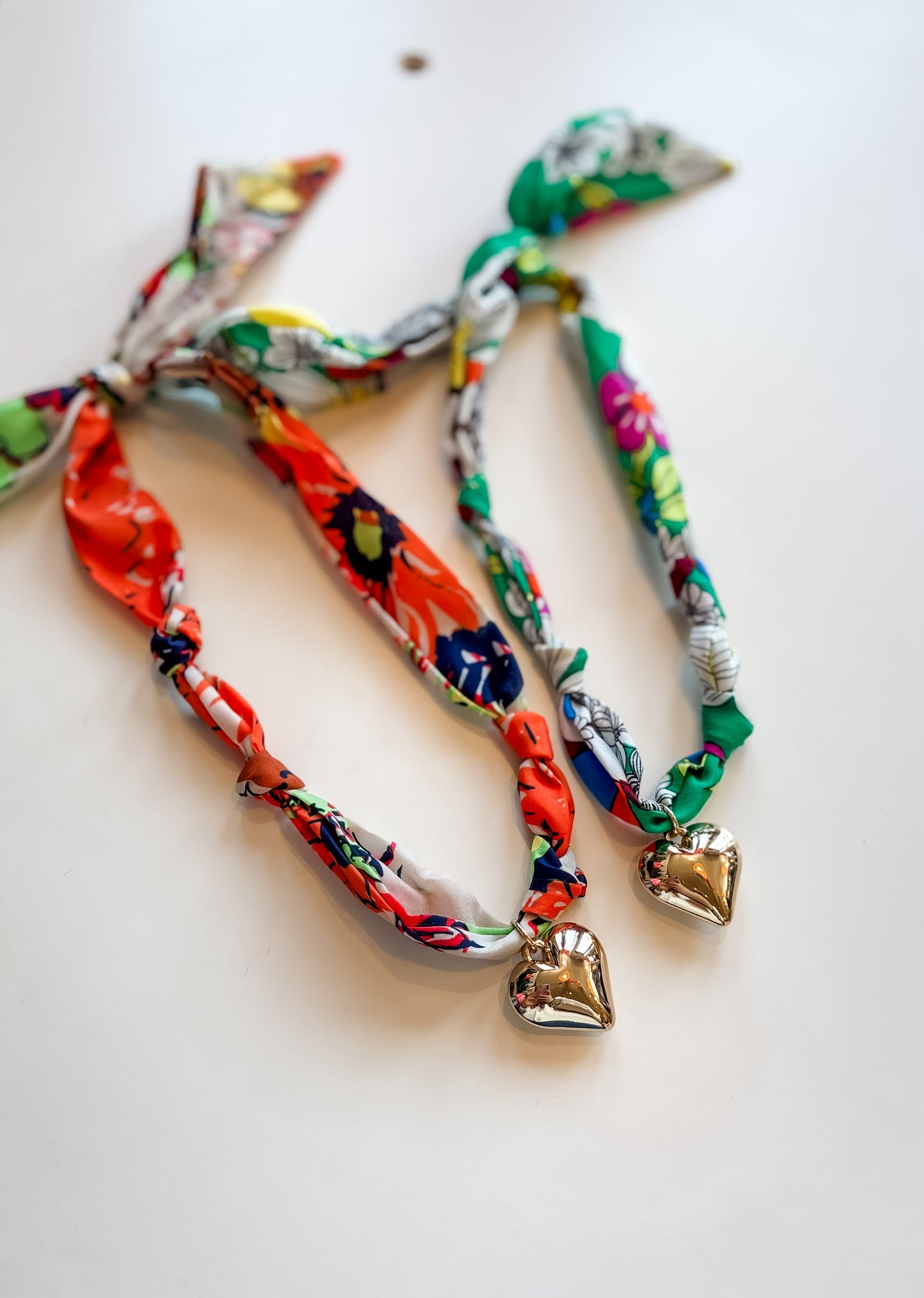 Bold Heart Scarf Necklace
