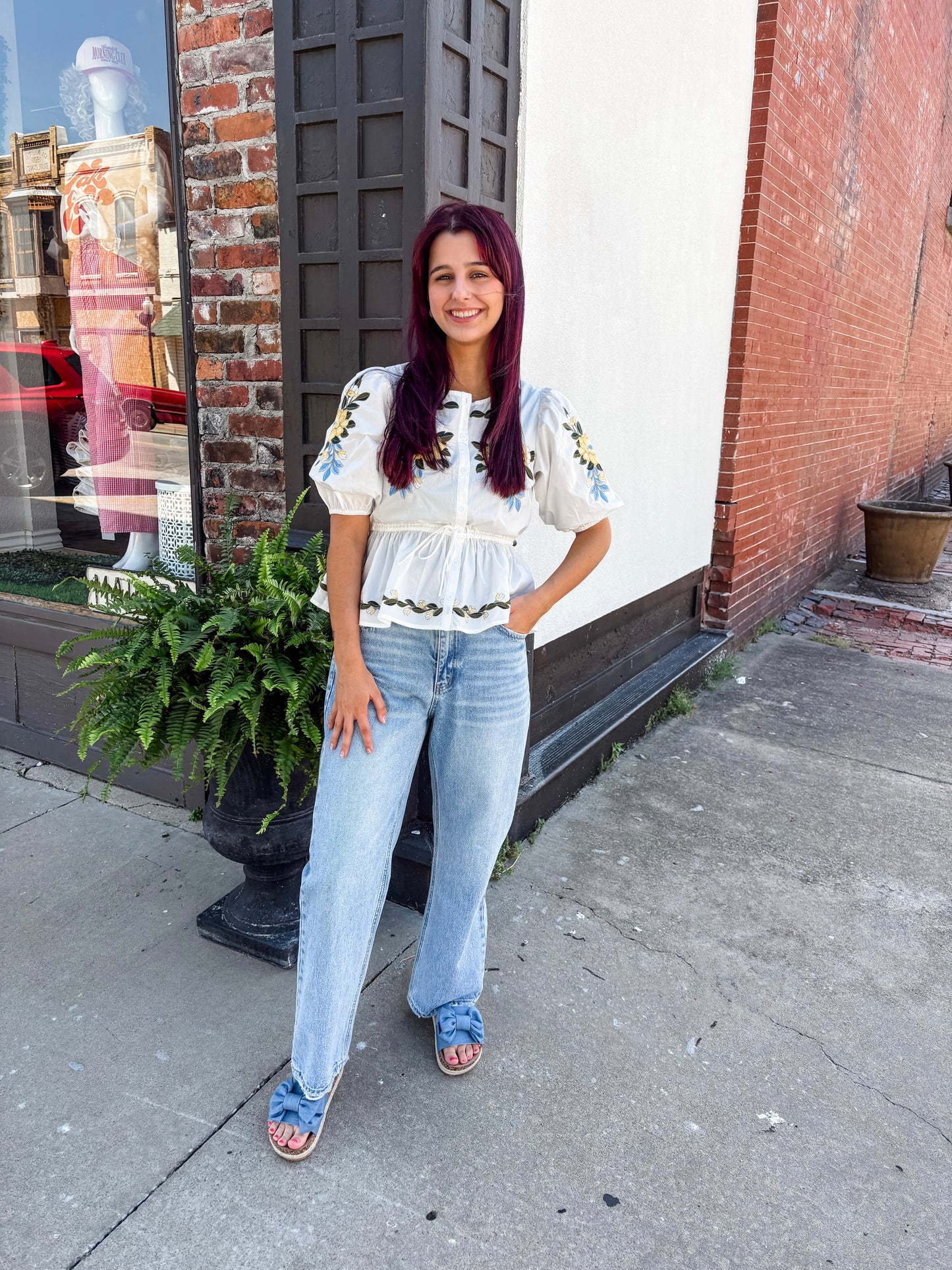 Blissful Blooms Embroidered Top