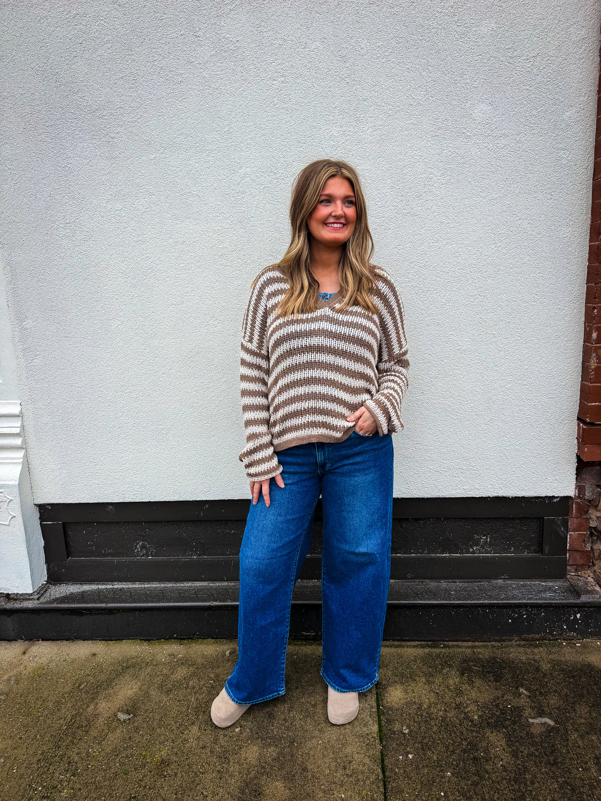The Raw Edge Stripe Sweater