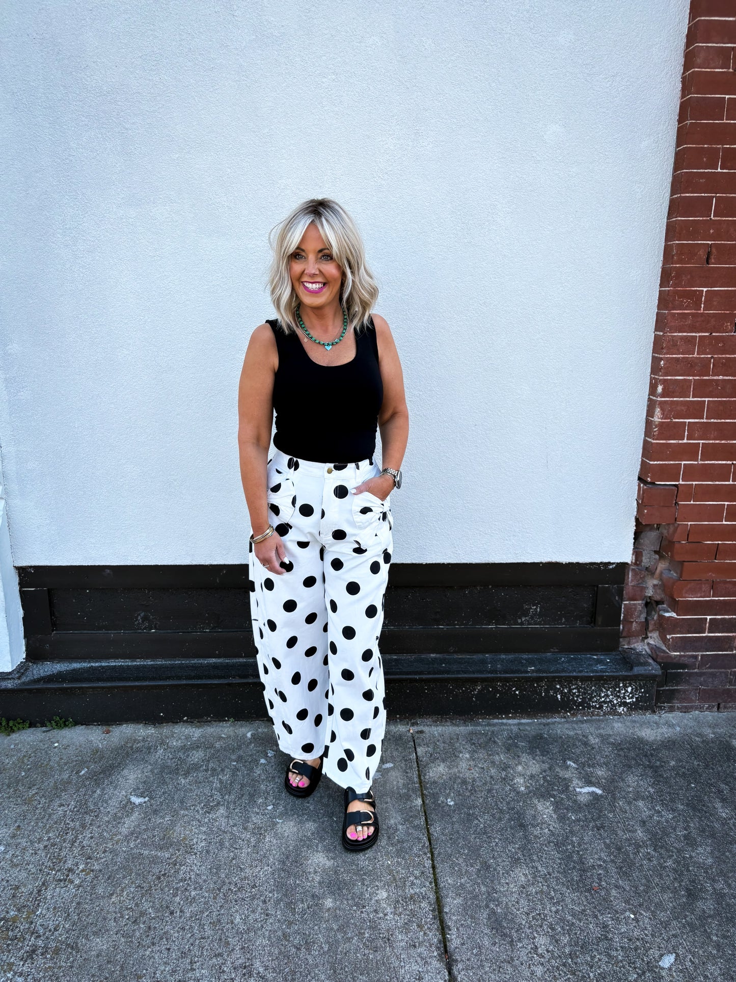 Dot To It Barrel Jeans