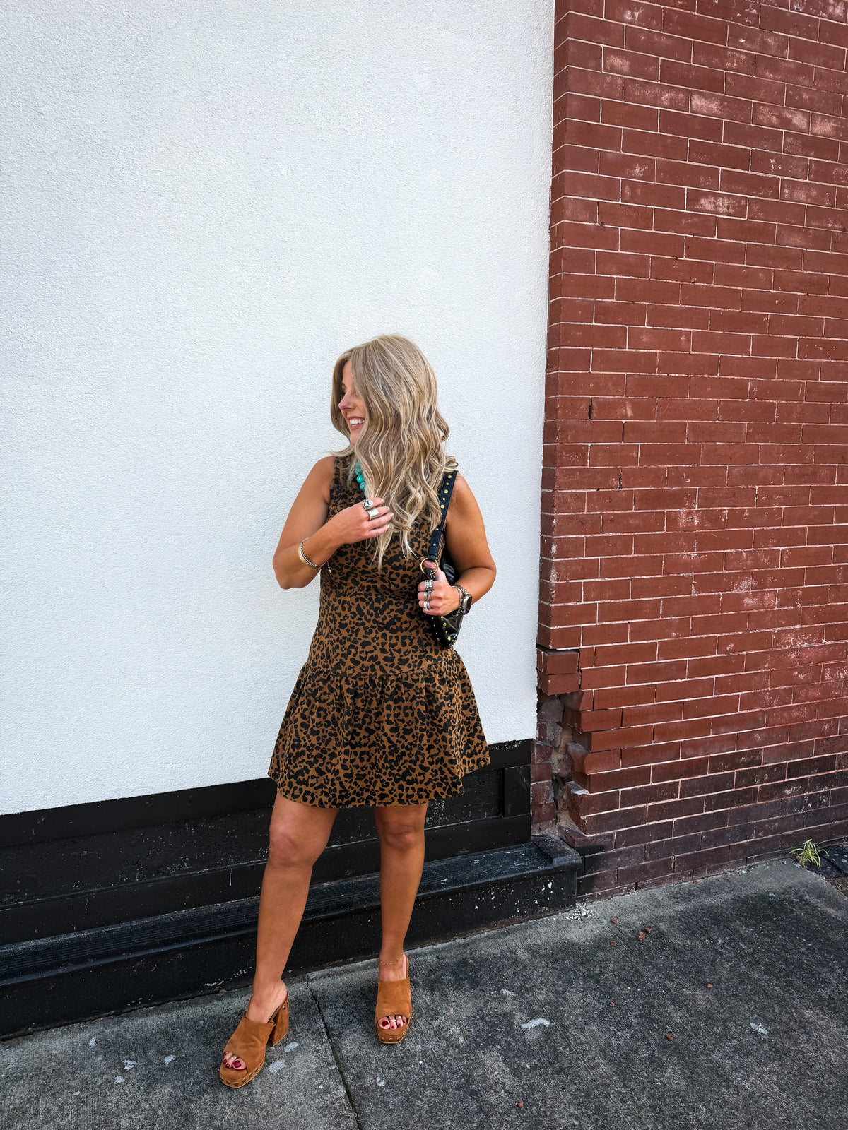 Wild Side Leopard Denim Dress