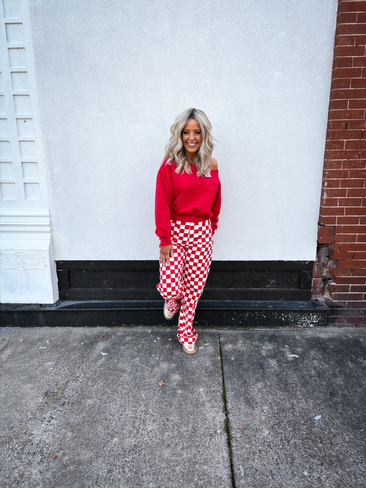 Check Me Out Jeans -Red