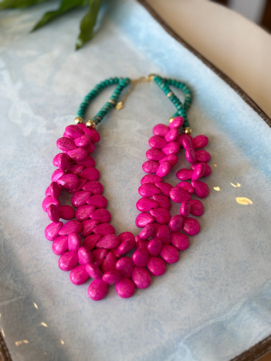 Pink Coast Glam Necklace
