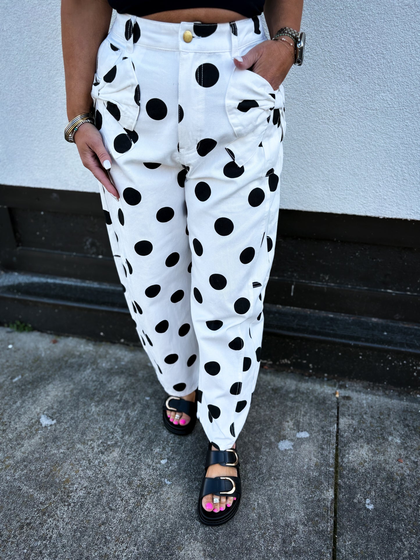 Dot To It Barrel Jeans