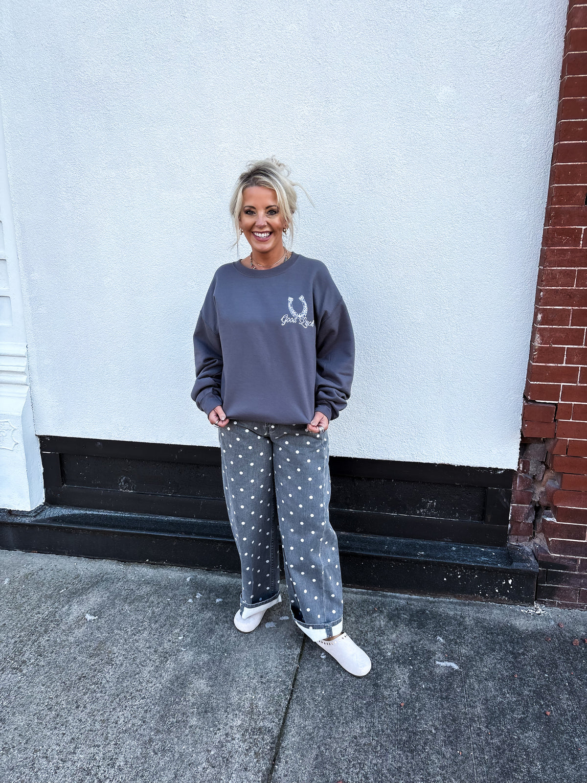 Darcy Dot Denim