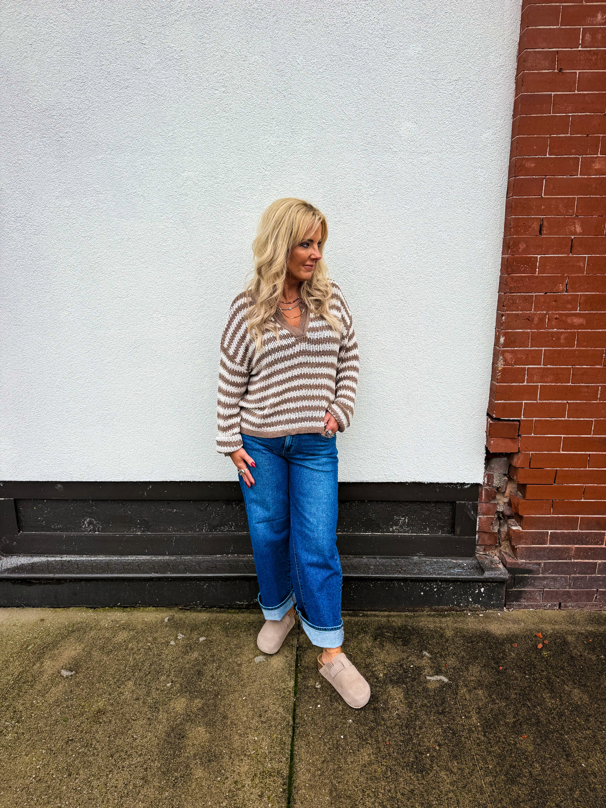 The Raw Edge Stripe Sweater