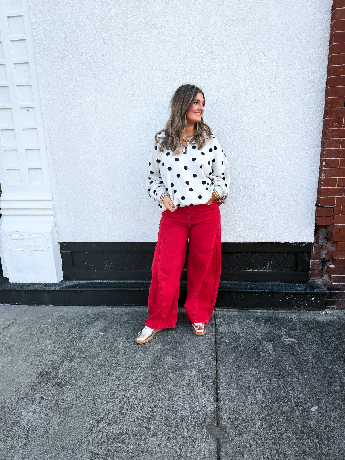 Sunday Dot Half Zip
