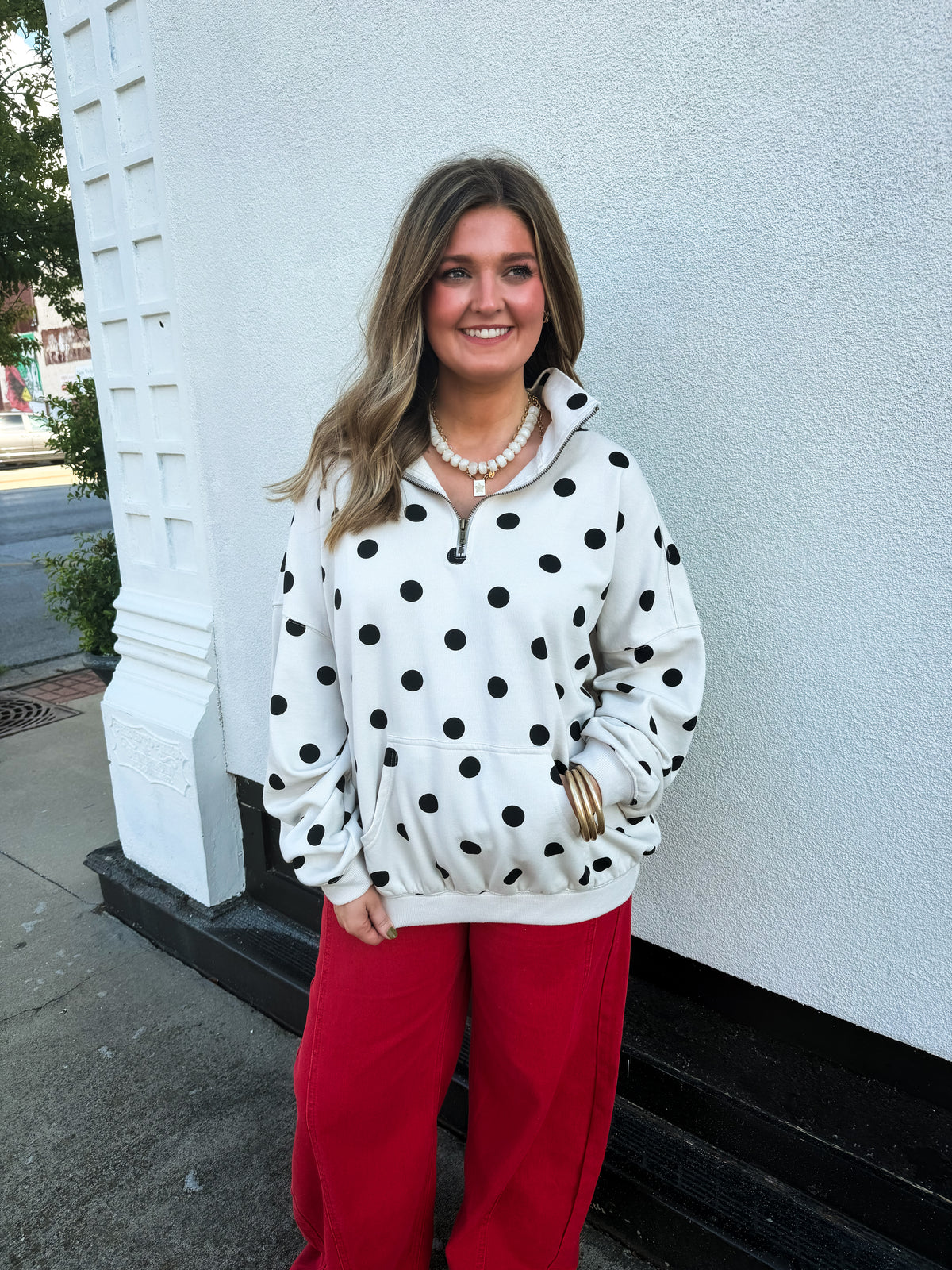 Sunday Dot Half Zip