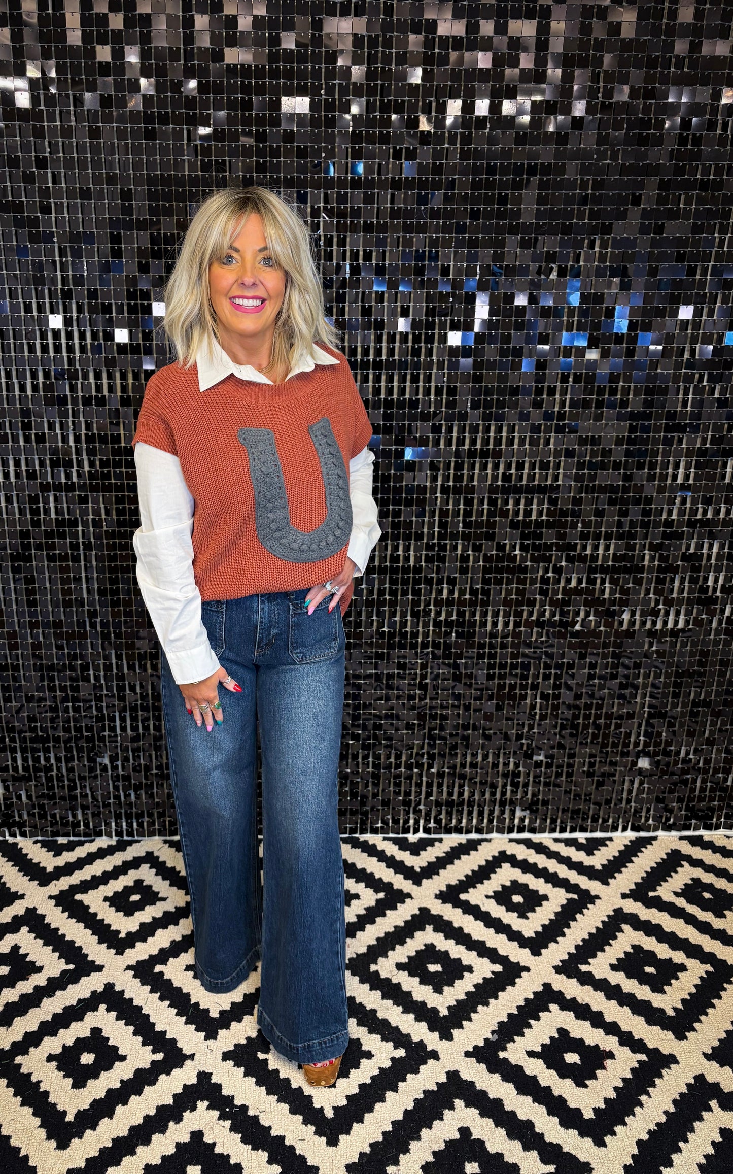 Lucky Knit Sweater Vest