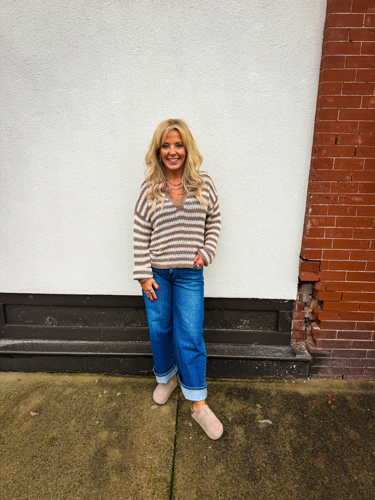 The Raw Edge Stripe Sweater