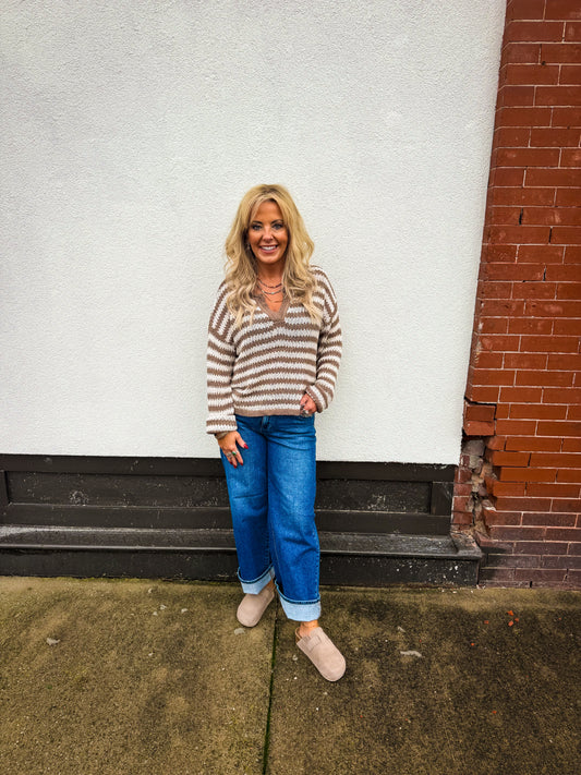 The Raw Edge Stripe Sweater