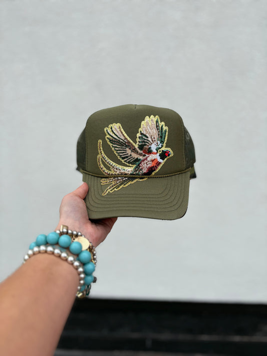 Fly Girl Olive Trucker
