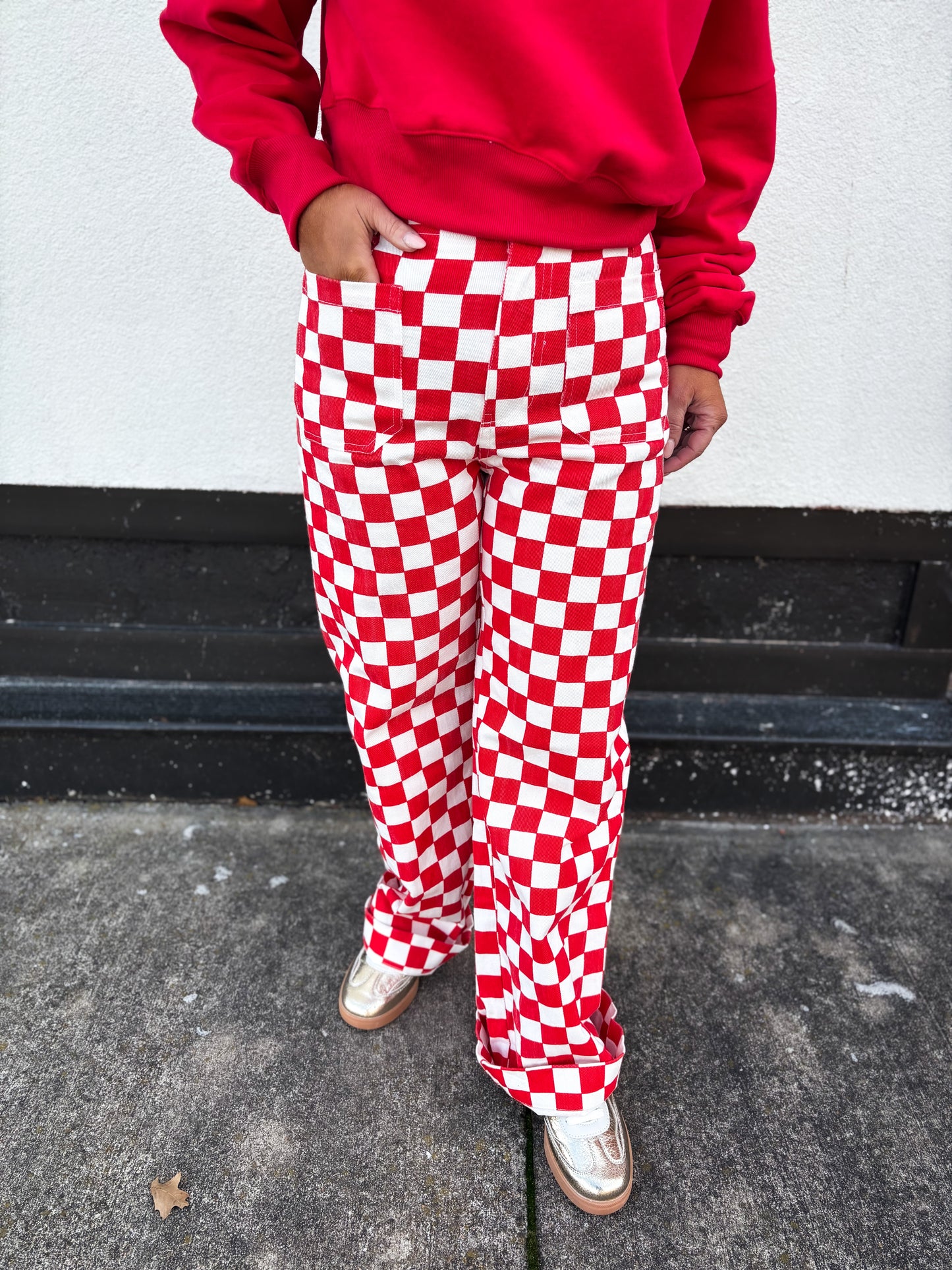 Check Me Out Jeans -Red