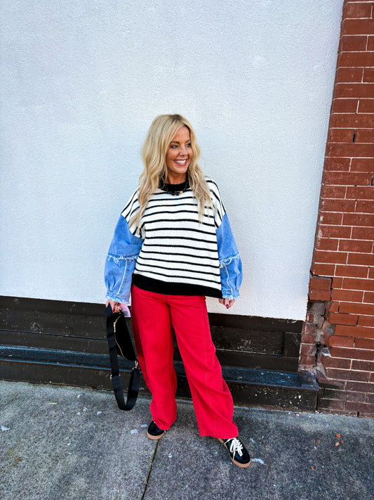 Denim Days Stripe Sweater