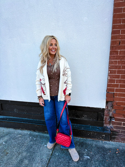 The Darling Dot Brown Henley