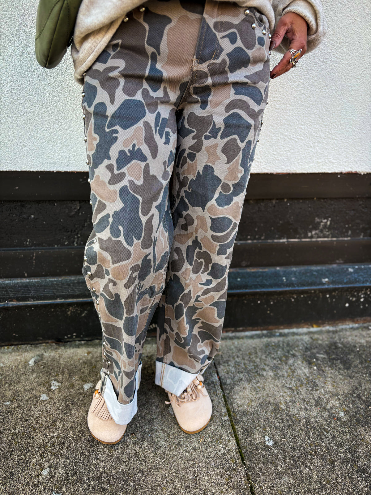 Camo Crush Studded Jeans