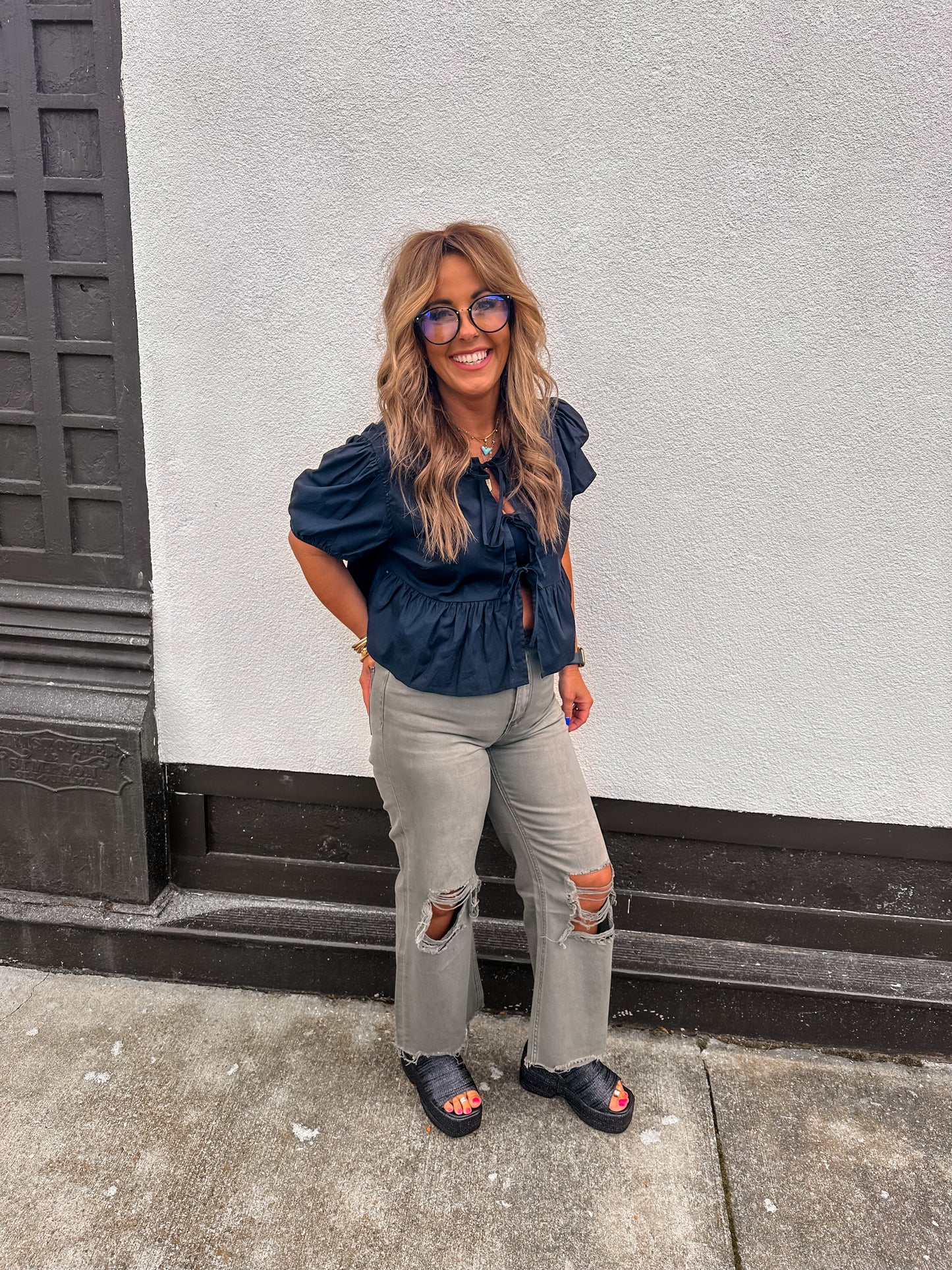 Olive Distressed Jean