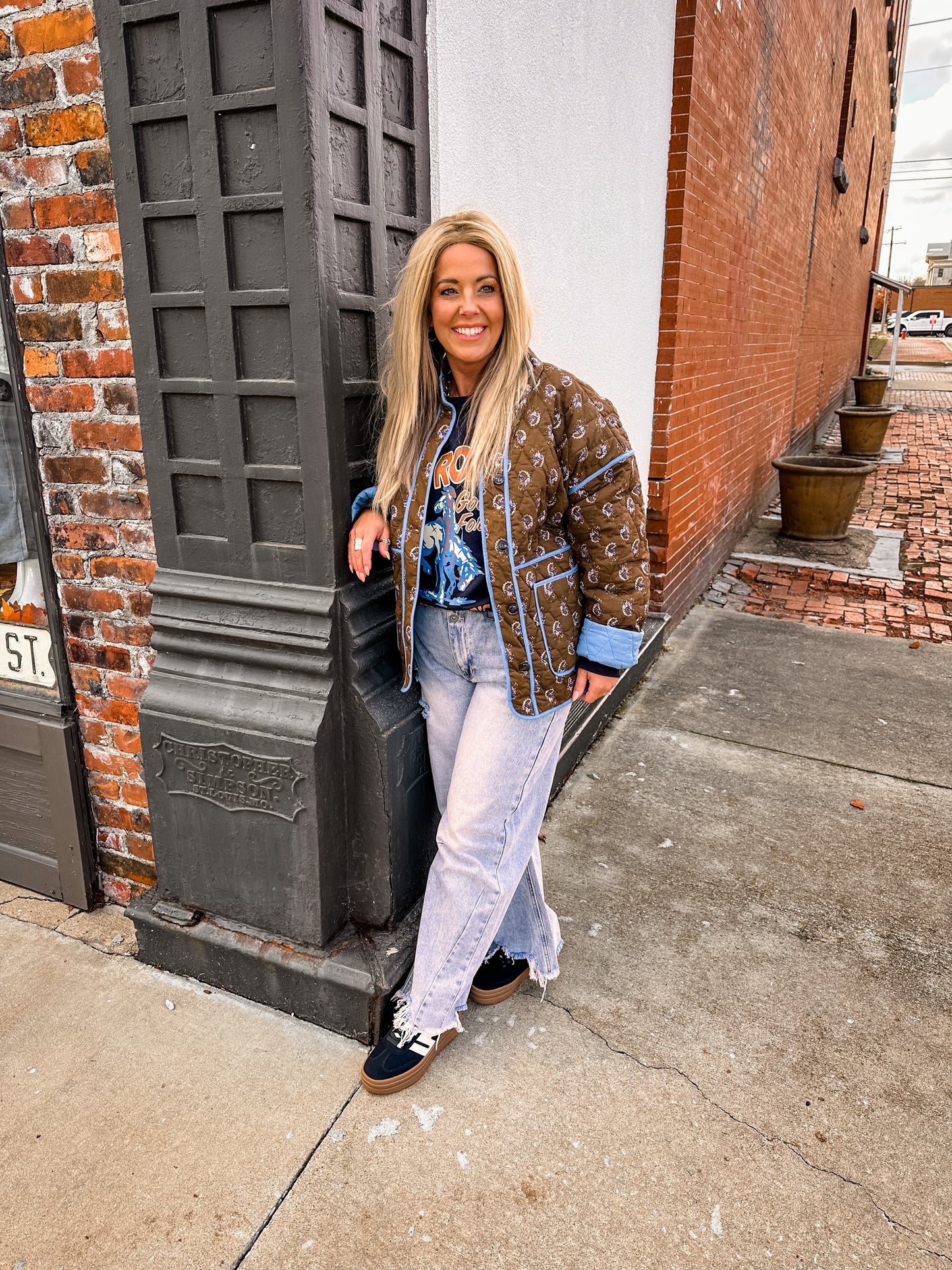 Vintage Feel Quilted Jacket - Mocha