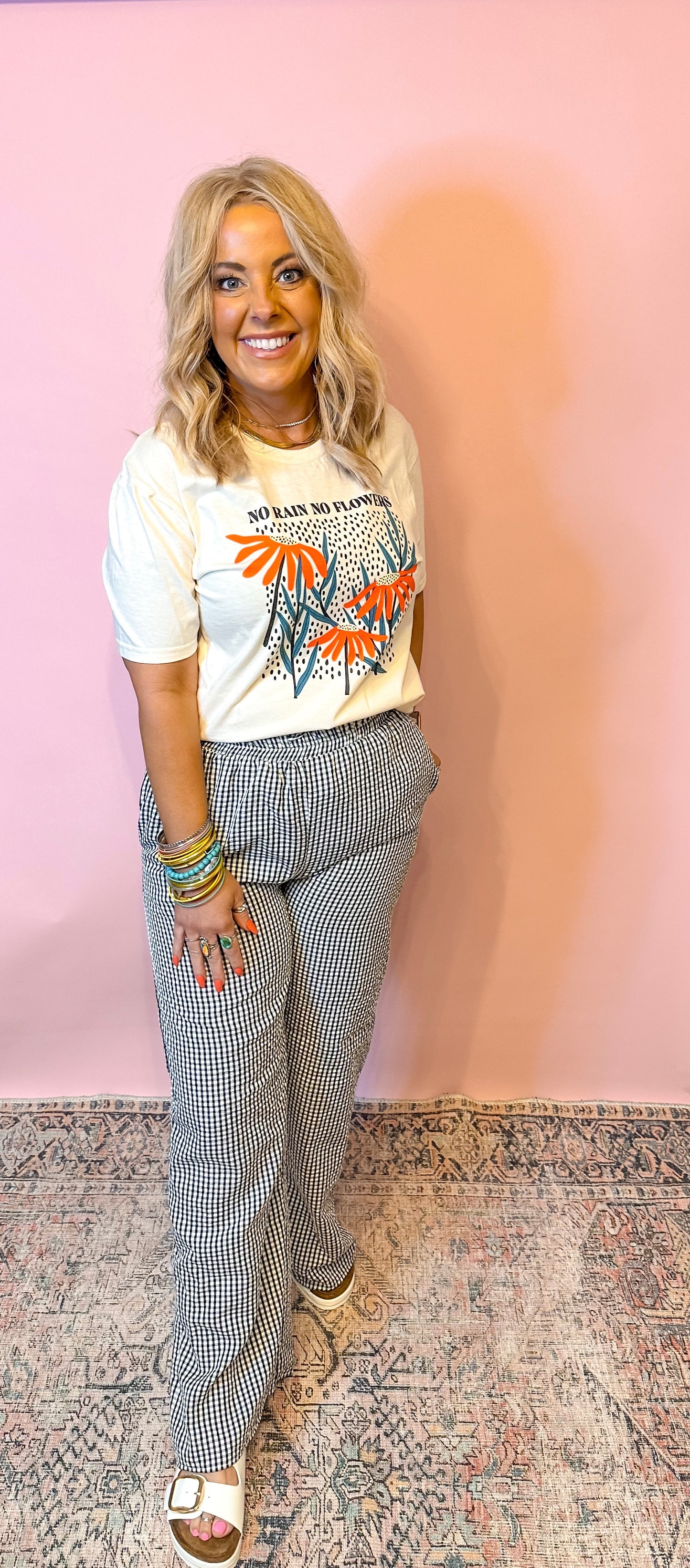 Black Gingham Pants