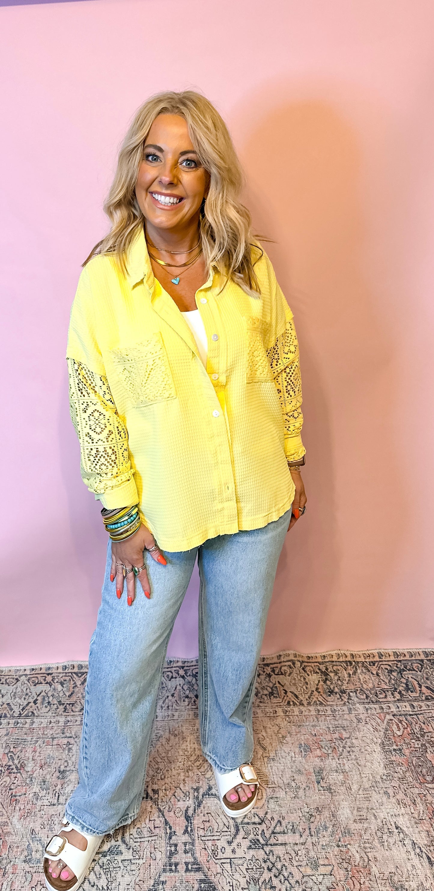 Brighter Days Yellow Button Down