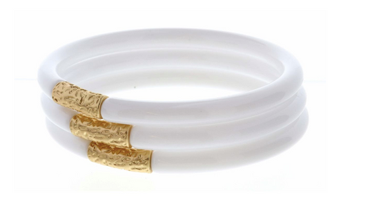 White Bangle Set