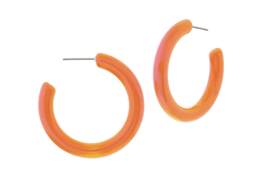 Orange Iridescent Hoop