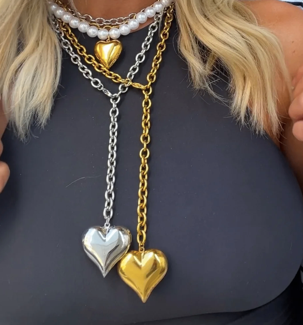 Wrapped Around Your Heart Necklace Silver