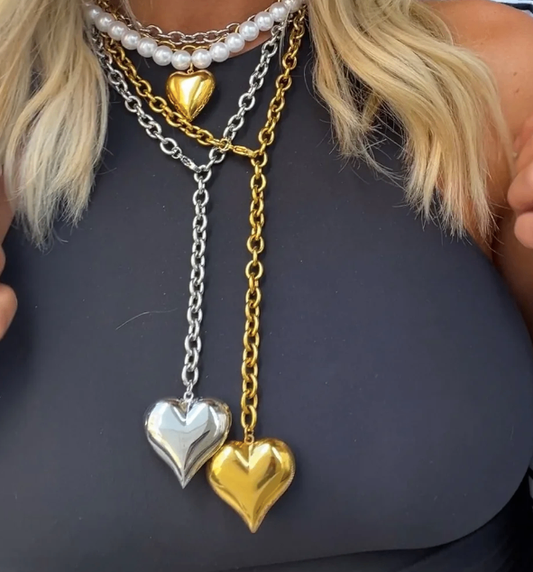 Wrapped Around Your Heart Necklace Silver